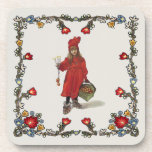 Carl Larsson Brita Little Swedish Girl with Border cork coasters