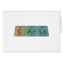 Carla as Carbon Argon Lanthanum Cards