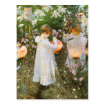 Carnation, Lily, Lily, Rose, Sargent Victorian Art Postcards
