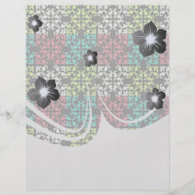carnation pink lime aqua sweet damask squares flyers