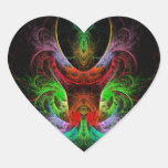Carnaval Abstract Art Heart Sticker