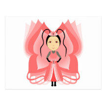 Carnelian Butterfly Princess Postcards