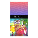 CARNIVAL NIGHT  pink red blue yellow black Photo Greeting Card