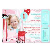 Carnival Pink 2 Personalized Invite