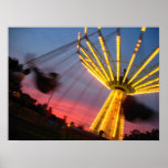 Carnival Ride at Sunset Poster