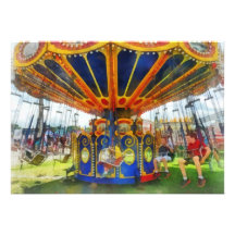 Carnival - Super Swing Ride Personalised Invite