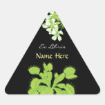 Carnivorous Plant Floral Book Label Sticker