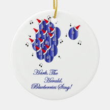 Caroling Blueberries Christmas Ornament