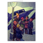 Caroling in the Snow, 1935 Greeting Card