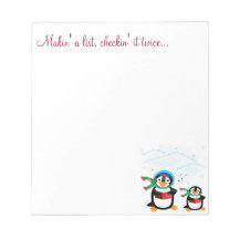 Caroling Penguins Notepad