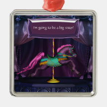 Carousel Pony Big Sister Christmas Ornamnet Ornament