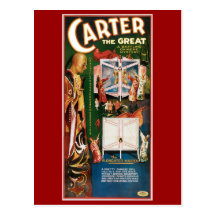 Carter The Great ~ Weird Wizard Vintage Magic Act Post Card