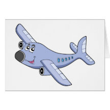 Cartoon aeroplane cards