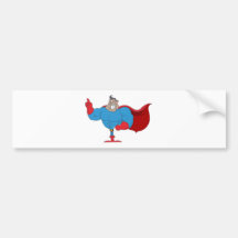 Cartoon African American Hero Bumper Sticker