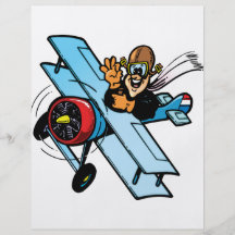 Cartoon Biplane Personalized Flyer