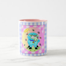 Cartoon Blue Lamb Mugs