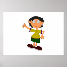 Cartoon Boy Print