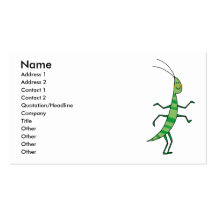 cartoon bug business card