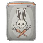 Cartoon Bunny Skull and Crossbones iPad Sleeve
