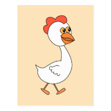 Cartoon Chicken. Postcards