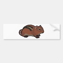 Cartoon Chipmunk Design Bumper Stickers