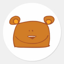 cartoon cute animals - bear sticker
