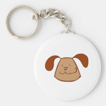 cartoon cute animals - dog keychain