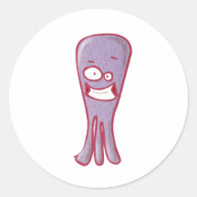 cartoon cute animals - octopus sticker