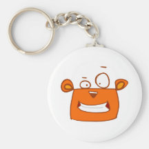 cartoon cute animals - squirrel smiling key chain