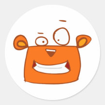 cartoon cute animals - squirrel smiling stickers