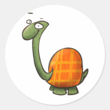 cartoon cute animals - turtle stickers