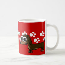 Cartoon Dachshund Coffee Mug