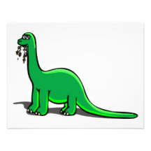 Cartoon Dinosaur Eating Announcement