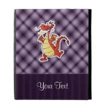 Cartoon Dragon; Purple iPad Cases