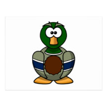 Cartoon Duck Postcard