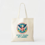 Cartoon Eagle Don't Touch My Junk Funny TSA Logo Canvas Bags