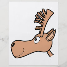 Cartoon Elk Moose. Personalized Flyer