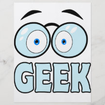 Cartoon Eyes With Glasses GEEK Flyer