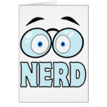 Cartoon Eyes With Glasses NERD Greeting Card