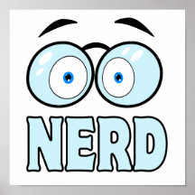 Cartoon Eyes With Glasses NERD Posters