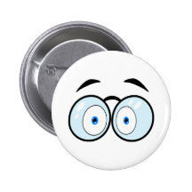 Cartoon Eyes With Glasses Pinback Buttons