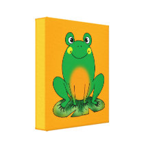 cartoon frog canvas print
