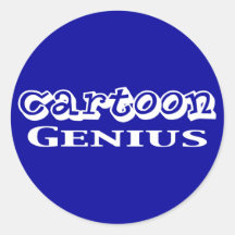 Cartoon Genius Gifts Stickers