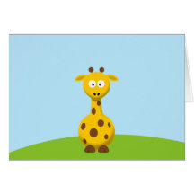 Cartoon Giraffe Card