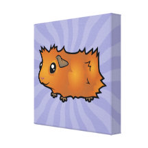 Cartoon Guinea Pig (scruffy) Canvas Prints
