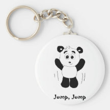 Cartoon Hip Hop Panda Bear Key Chains