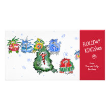 Cartoon Holiday KIWIshes Card Photo Cards