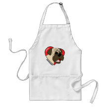 Cartoon I Love my Bullmastiff Aprons