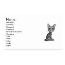 Cartoon Korat Business Card Template