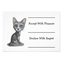 Cartoon Korat Personalized Invite